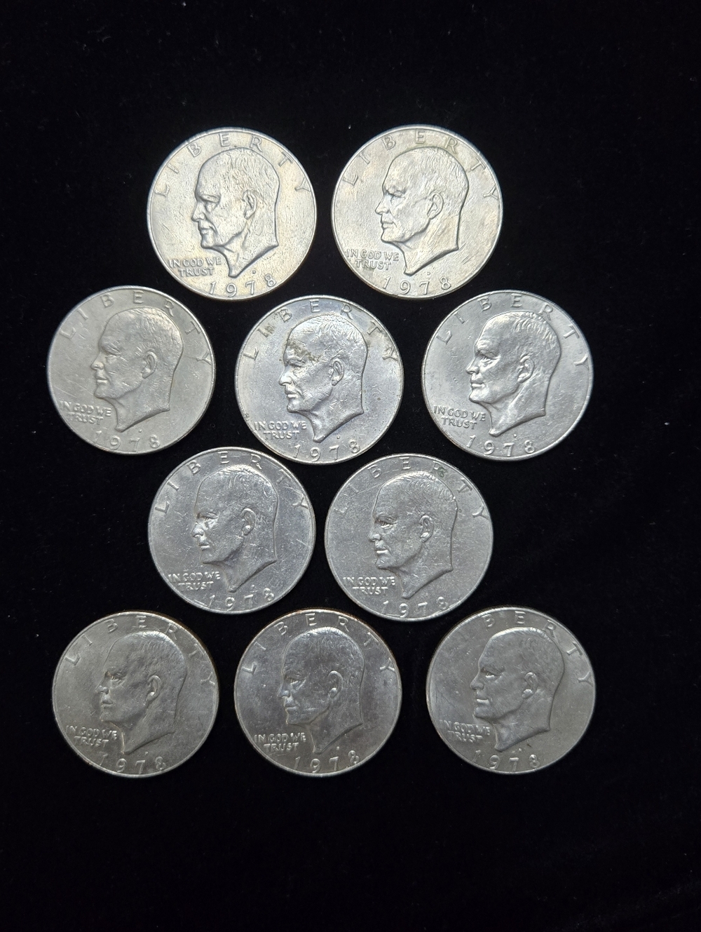 1978-D Eisenhower "Ike" Dollar Coins (Lot Of 10)